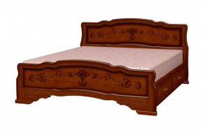 КАРИНА-6 Кровать из массива  (Орех) с 2-мя ящиками в Ижевске - izhevsk.ok-mebel.com | фото 2