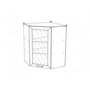 КГ "Агава" ВВУС550 Шкаф навесной угловой h 900 Лиственница светлая в Ижевске - izhevsk.ok-mebel.com | фото