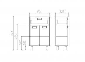 Комод 50 Cube с 1 ящиком Домино (DC5015K) в Ижевске - izhevsk.ok-mebel.com | фото 3