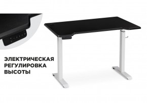 Компьютерный стол Маркос с механизмом подъема 120х75х75 черная шагрень / белый в Ижевске - izhevsk.ok-mebel.com | фото