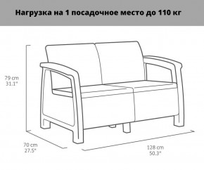 Комплект мебели Корфу Рест (Corfu Rest - without table) графит в Ижевске - izhevsk.ok-mebel.com | фото 2