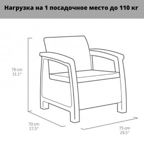 Комплект мебели Корфу Рест (Corfu Rest - without table) графит в Ижевске - izhevsk.ok-mebel.com | фото 3