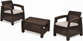 Комплект мебели Корфу Уикенд (Corfu Weekend) коричневый - серо-бежевый * в Ижевске - izhevsk.ok-mebel.com | фото