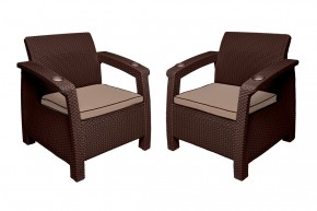 Комплект на балкон Yalta Premium Balcony Set (Ялта) шоколадный (+подушки под спину) в Ижевске - izhevsk.ok-mebel.com | фото 4