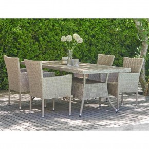 Комплект плетеной мебели AM-196/T196 Beige 4Pcs (4+1) в Ижевске - izhevsk.ok-mebel.com | фото 1