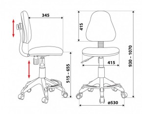 Кресло детское Бюрократ KD-4-F/PENCIL-GN зеленый карандаши в Ижевске - izhevsk.ok-mebel.com | фото 3