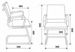 Кресло для посетителя Бюрократ CH-993-Low-V/Red красный в Ижевске - izhevsk.ok-mebel.com | фото 3