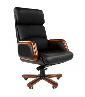 Кресло для руководителя CHAIRMAN 417 (Натуральная кожа) Черное в Ижевске - izhevsk.ok-mebel.com | фото