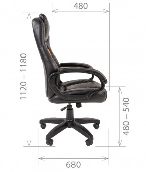 Кресло для руководителя  CHAIRMAN 432 (Экокожа черная) в Ижевске - izhevsk.ok-mebel.com | фото 5