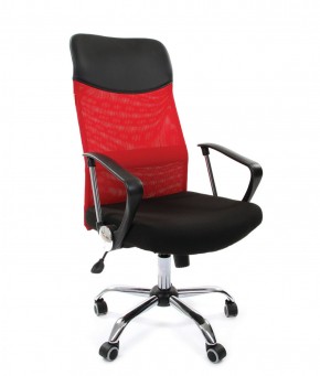Кресло для руководителя CHAIRMAN 610 N (15-21 черный/сетка красный) в Ижевске - izhevsk.ok-mebel.com | фото 1