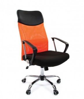 Кресло для руководителя CHAIRMAN 610 N (15-21 черный/сетка оранжевый) в Ижевске - izhevsk.ok-mebel.com | фото