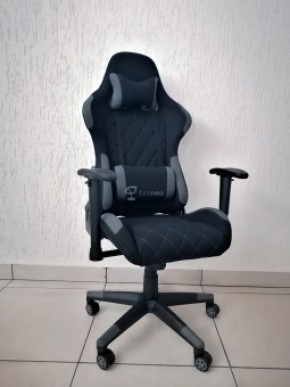 Кресло геймерское Barneo K-51 (черная ткань серые вставки) в Ижевске - izhevsk.ok-mebel.com | фото 1
