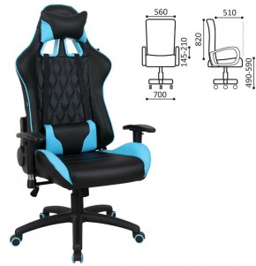 Кресло компьютерное BRABIX "GT Master GM-110" (черное/голубое) 531928 в Ижевске - izhevsk.ok-mebel.com | фото 2