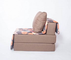 Кресло-кровать бескаркасное Харви (коричневый-геометрия браун) в Ижевске - izhevsk.ok-mebel.com | фото 2