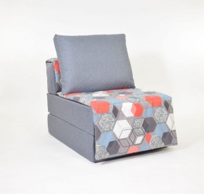 Кресло-кровать бескаркасное Харви (серый-геометрия слейт) в Ижевске - izhevsk.ok-mebel.com | фото
