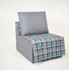Кресло-кровать бескаркасное Харви (серый-квадро азур) в Ижевске - izhevsk.ok-mebel.com | фото 1