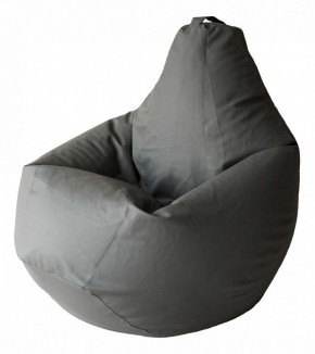 Кресло-мешок Серая ЭкоКожа 2XL 135*95 см в Ижевске - izhevsk.ok-mebel.com | фото