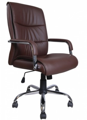 Кресло офисное BRABIX "Space EX-508" (экокожа, хром, коричневое) 531164 в Ижевске - izhevsk.ok-mebel.com | фото