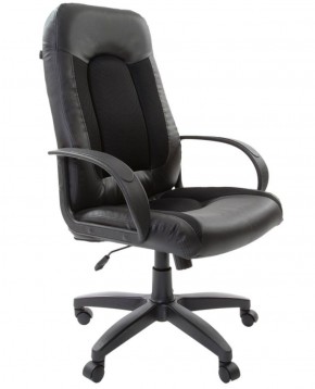 Кресло офисное BRABIX "Strike EX-525" (экокожа черная, ткань черная) 531381 в Ижевске - izhevsk.ok-mebel.com | фото