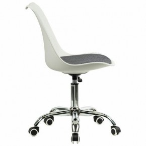 Кресло стул BRABIX "Eames MG-310 CH", хром, пластик белый, ткань серая, 532924 в Ижевске - izhevsk.ok-mebel.com | фото 3