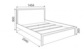 Кровать 1.4 М16 Стандарт с настилом Беатрис (Орех гепланкт) в Ижевске - izhevsk.ok-mebel.com | фото