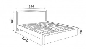 Кровать 1.6 М07 Стандарт с основанием Беатрис (Орех гепланкт) в Ижевске - izhevsk.ok-mebel.com | фото