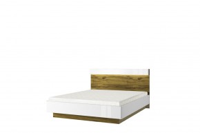 Кровать 160 с подъемником, TORINO, цвет белый/Дуб наварра в Ижевске - izhevsk.ok-mebel.com | фото 1