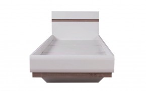 Кровать 90/TYP 90, LINATE ,цвет белый/сонома трюфель в Ижевске - izhevsk.ok-mebel.com | фото 3