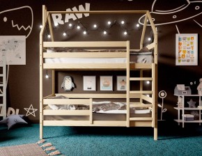 Кровать-домик двухъярусная 80*160 без покраски в Ижевске - izhevsk.ok-mebel.com | фото 2