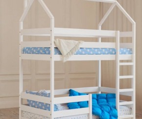 Кровать-домик двухъярусная 80*190 Белый в Ижевске - izhevsk.ok-mebel.com | фото 6