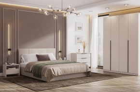 Кровать двойная №4 с основанием (Бежевый) в Ижевске - izhevsk.ok-mebel.com | фото 3
