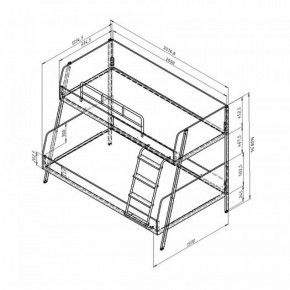 Кровать двухъярусная Дельта Лофт-20.02.04 Белый в Ижевске - izhevsk.ok-mebel.com | фото 2