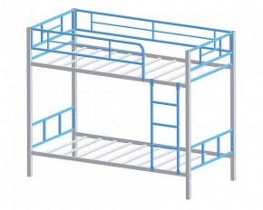 Кровать двухъярусная "Севилья-2.01 комбо" Серый/Голубой в Ижевске - izhevsk.ok-mebel.com | фото 2