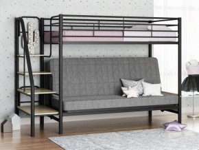 Кровать двухъярусная с диваном "Мадлен-3" (Черный/Серый) в Ижевске - izhevsk.ok-mebel.com | фото