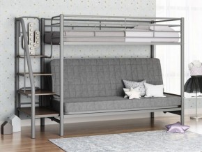 Кровать двухъярусная с диваном "Мадлен-3" (Серый/Серый) в Ижевске - izhevsk.ok-mebel.com | фото