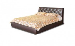 Кровать Флоренция 1600 в к/з "Классик 307 коричневый" (серия Норма) + основание + ПМ в Ижевске - izhevsk.ok-mebel.com | фото