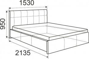 Кровать Изабелла с латами Newtone cacao 1400x2000 в Ижевске - izhevsk.ok-mebel.com | фото 5