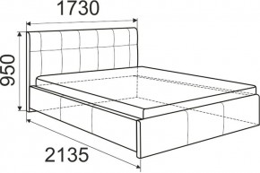 Кровать Изабелла с латами Newtone cacao 1400x2000 в Ижевске - izhevsk.ok-mebel.com | фото 6