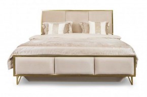Кровать Lara 1800 с мягким изголовьем + основание (белый глянец) в Ижевске - izhevsk.ok-mebel.com | фото 1