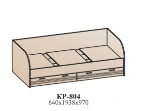 Кровать Лотос КР-804 Ясень шимо темный/риф персиковый в Ижевске - izhevsk.ok-mebel.com | фото