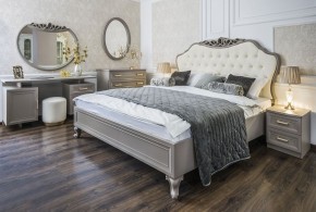 Кровать Мокко 1600 с мягким изголовьем + основание (серый камень) в Ижевске - izhevsk.ok-mebel.com | фото 1