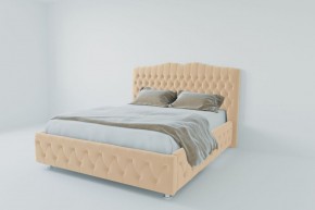 Кровать Нягань с ПМ 1600 (экокожа бежевая) в Ижевске - izhevsk.ok-mebel.com | фото 2
