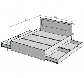 Кровать Ольга L34 (1600) 4 ящика в Ижевске - izhevsk.ok-mebel.com | фото 2