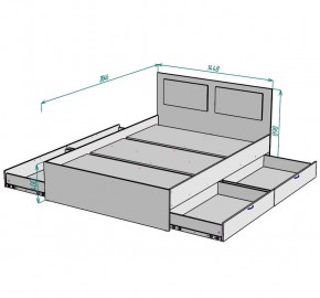 Кровать Ольга L35 (1400) 4 ящика в Ижевске - izhevsk.ok-mebel.com | фото 2