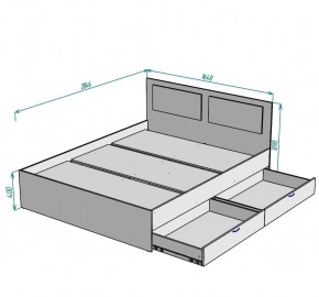 Кровать Ольга L39 (1600) 2 ящика в Ижевске - izhevsk.ok-mebel.com | фото 2