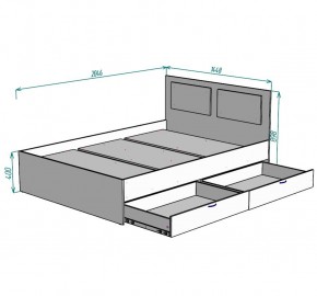 Кровать Ольга L41 (1400) 2 ящика в Ижевске - izhevsk.ok-mebel.com | фото 2