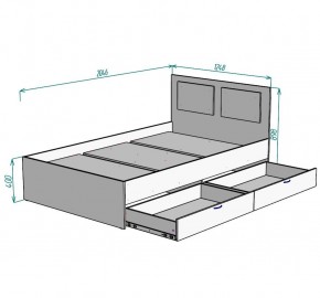 Кровать Ольга L45 (1200) 2 ящика в Ижевске - izhevsk.ok-mebel.com | фото 2