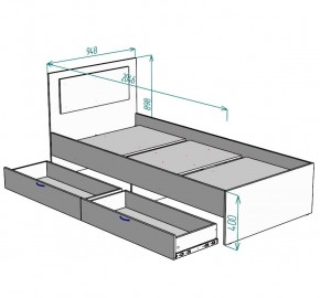 Кровать Ольга L48 (900) 2 ящика в Ижевске - izhevsk.ok-mebel.com | фото 2