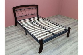 Кровать "Муза 4 Лайт" КМД9 Черная (1400*2000) (ножки-шоколад) с коваными изделиями в Ижевске - izhevsk.ok-mebel.com | фото 3