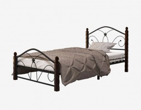 Кровать "Селена 1" Черная (900*2000) (ножки-шоколад) с коваными элементами в Ижевске - izhevsk.ok-mebel.com | фото 2